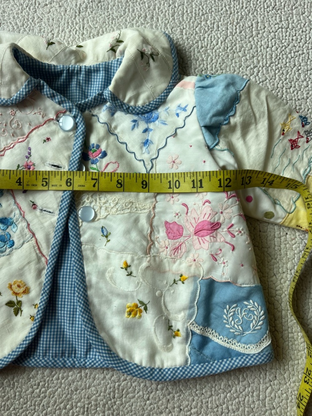 HANDMADE EMBROIDERED TODDLER JACKET 2T QUILTED - Picture 3 of 4